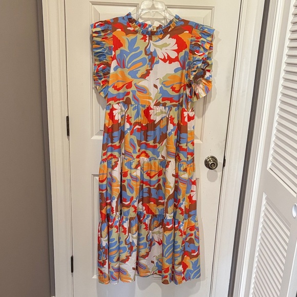 JODIFL Multicolor Floral Ruffle Maxi Dress - Picture 1 of 1